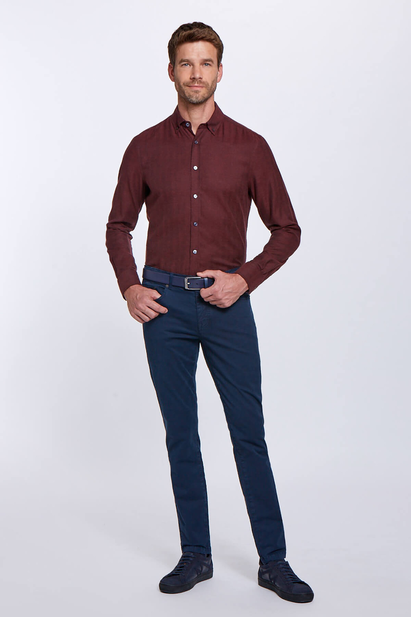 Hemington Slim Fit Lacivert 5 Cep Pantolon. 2