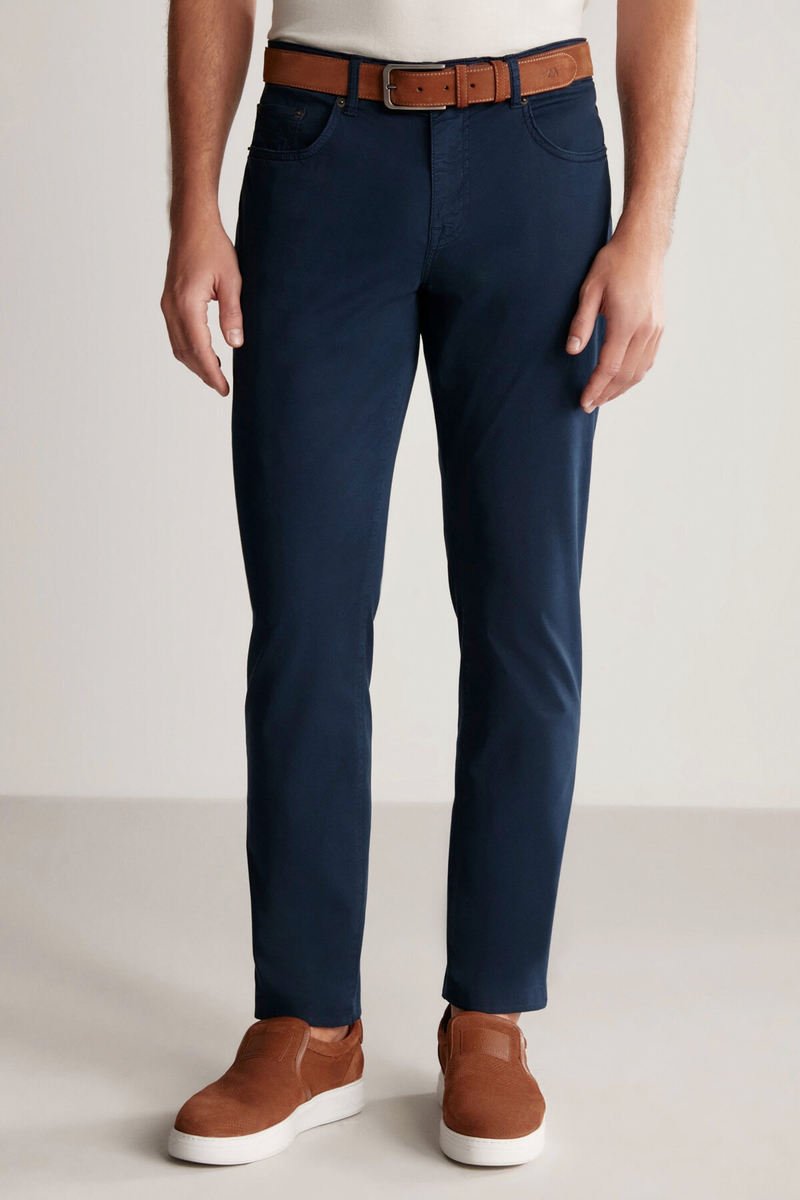 Hemington Slim Fit 5 Cep Lacivert Yazlık Pantolon. 1