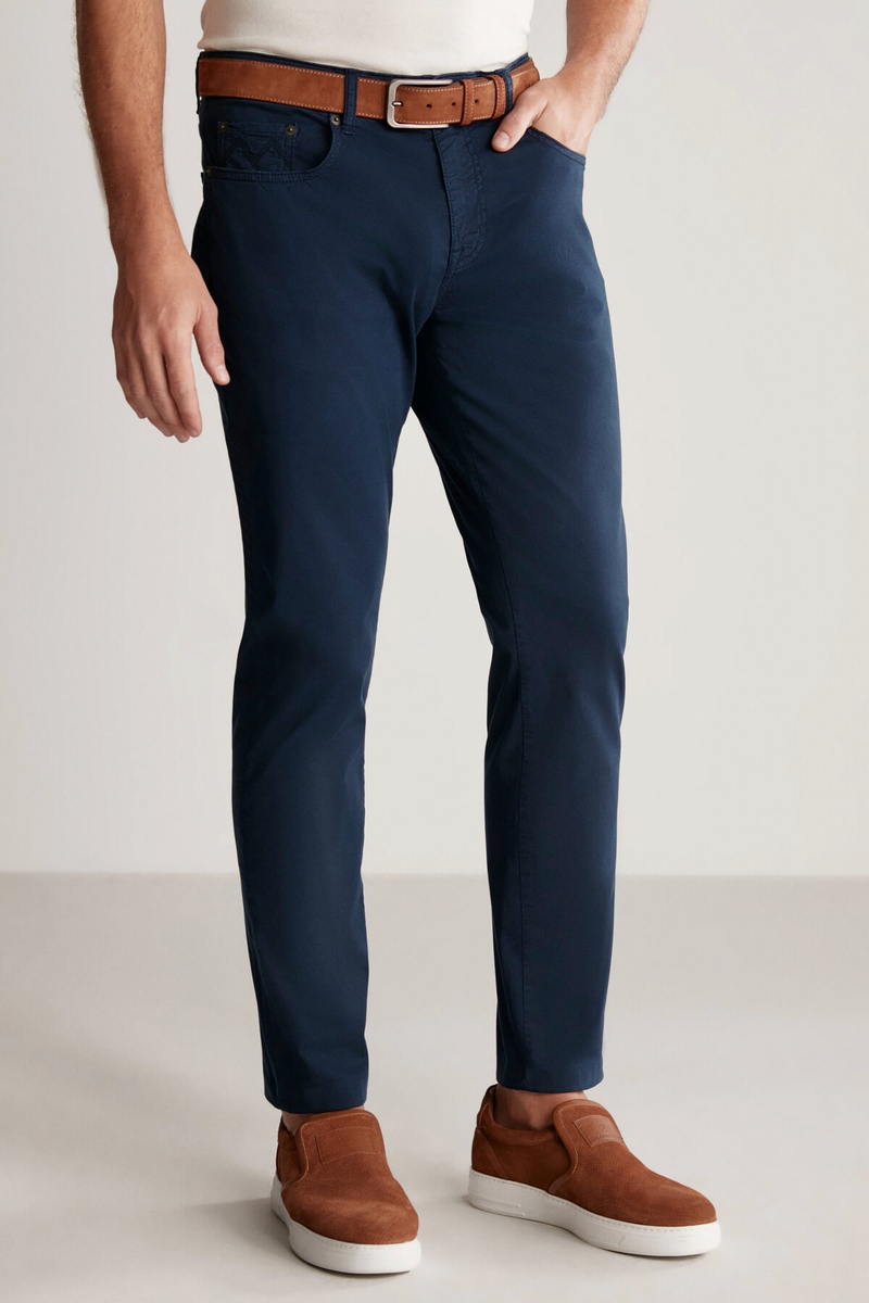 Hemington Slim Fit 5 Cep Lacivert Yazlık Pantolon. 4