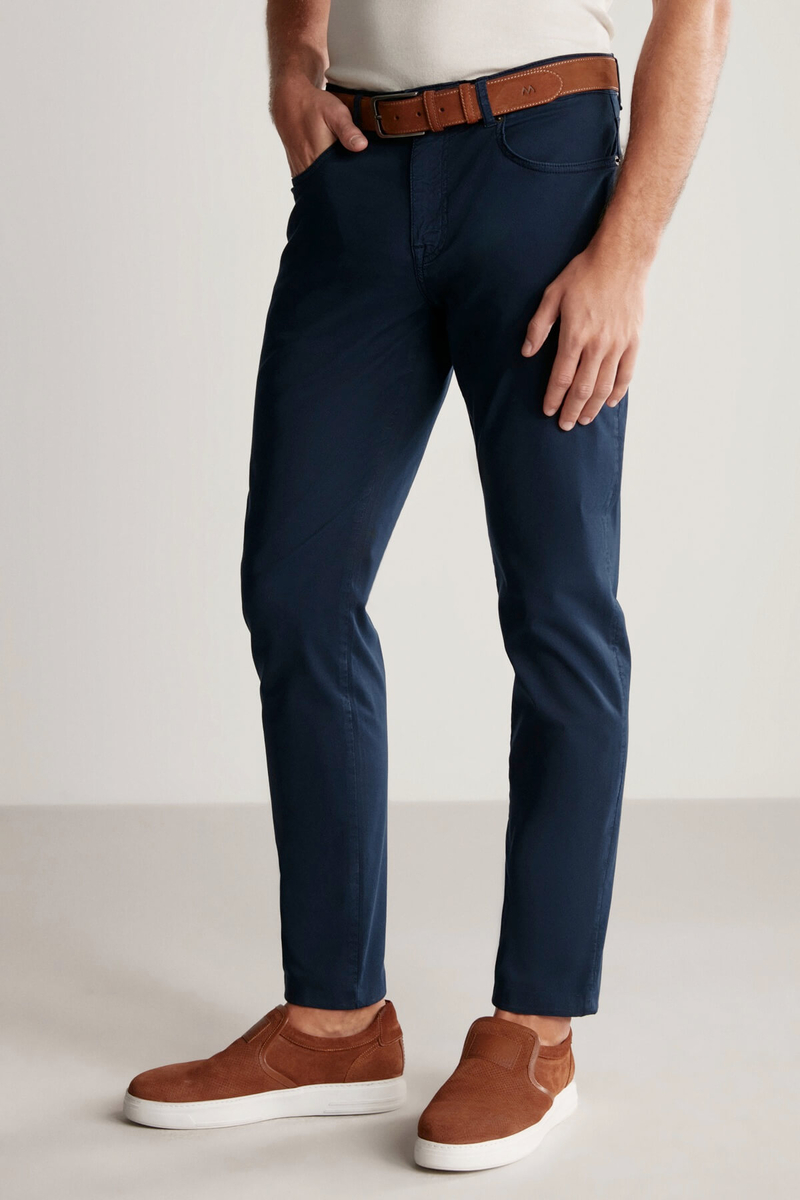 Hemington Slim Fit 5 Cep Lacivert Yazlık Pantolon. 3