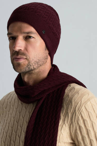 Lambswool Yün Bordo Bere - Hemington