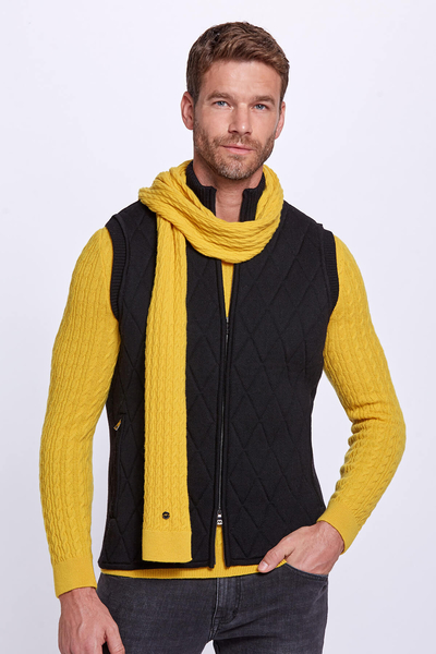 Lambswool Yün Sarı Atkı