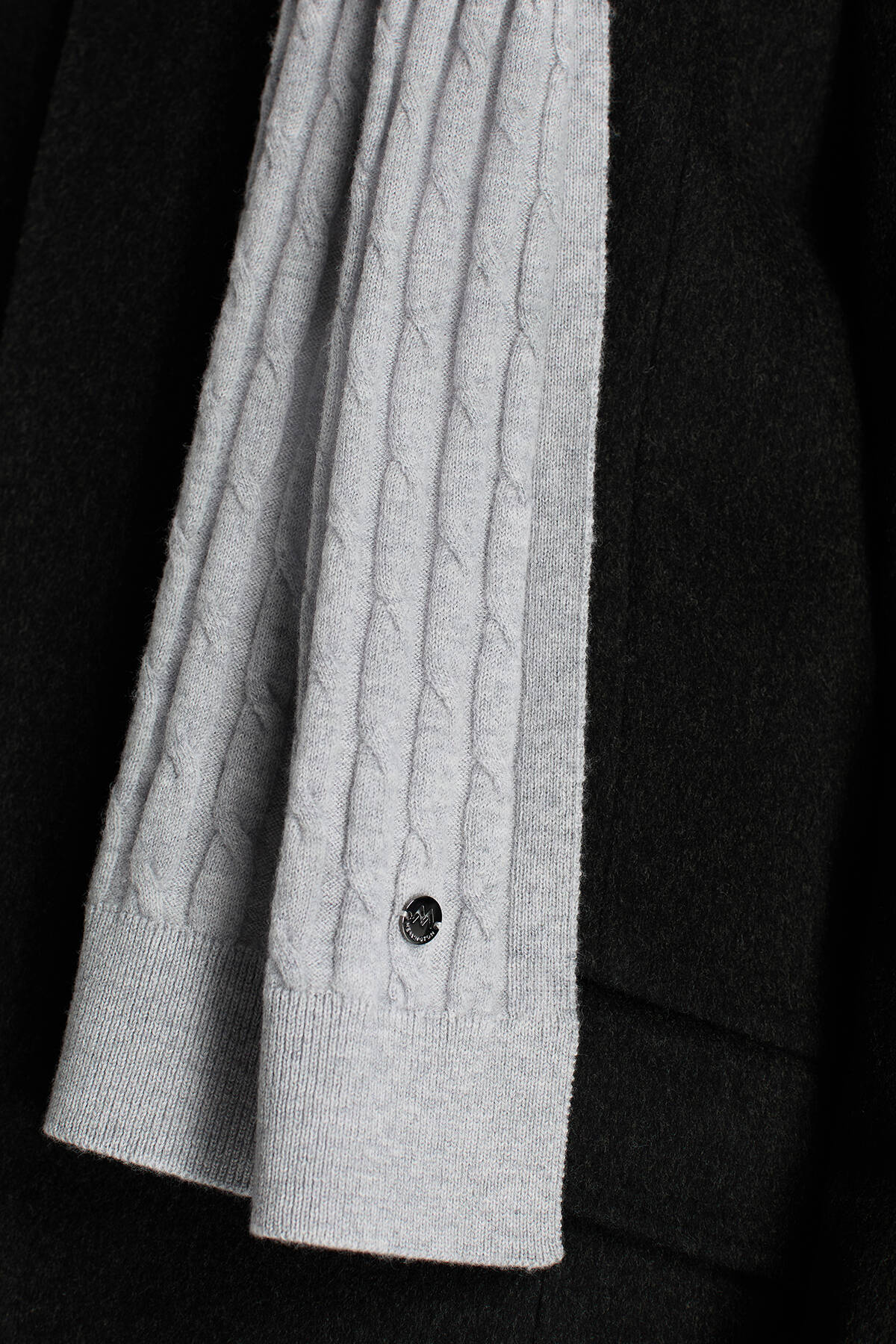 Lambswool Yün Açık Gri Atkı