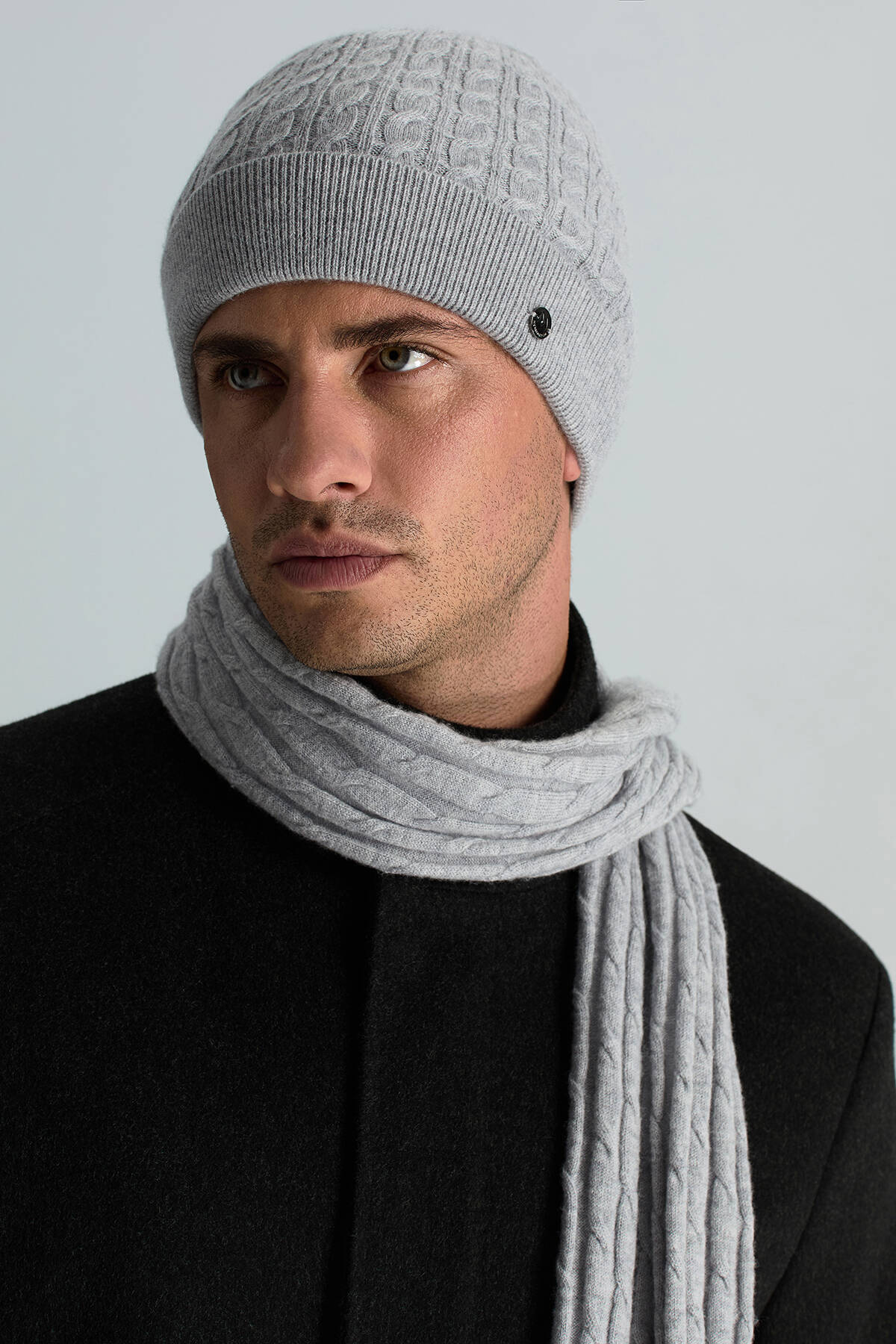 Lambswool Yün Açık Gri Bere