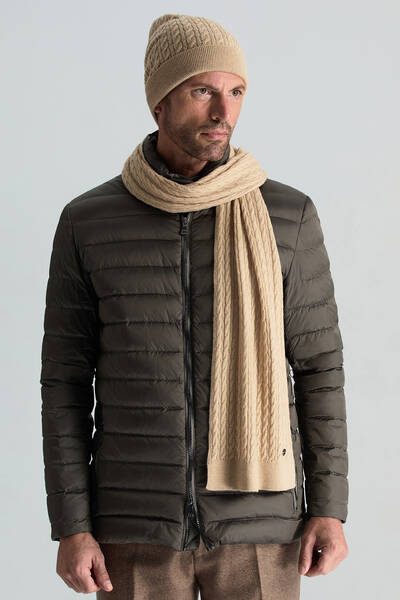 Lambswool Yün Camel Atkı
