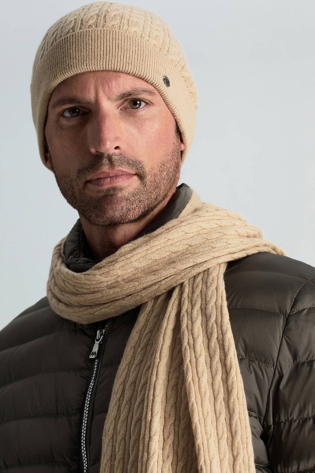 Lambswool Yün Camel Atkı