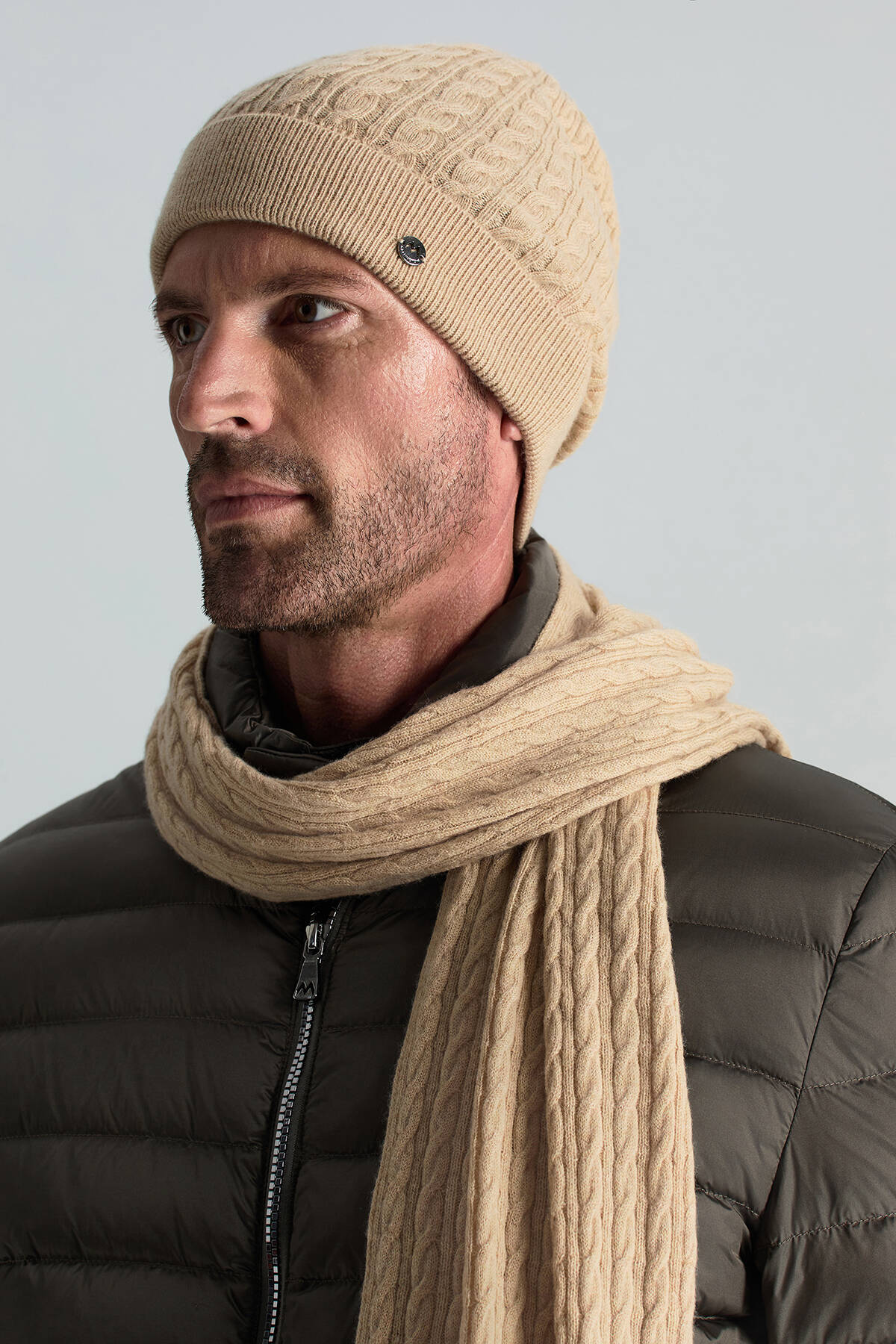 Lambswool Yün Camel Bere