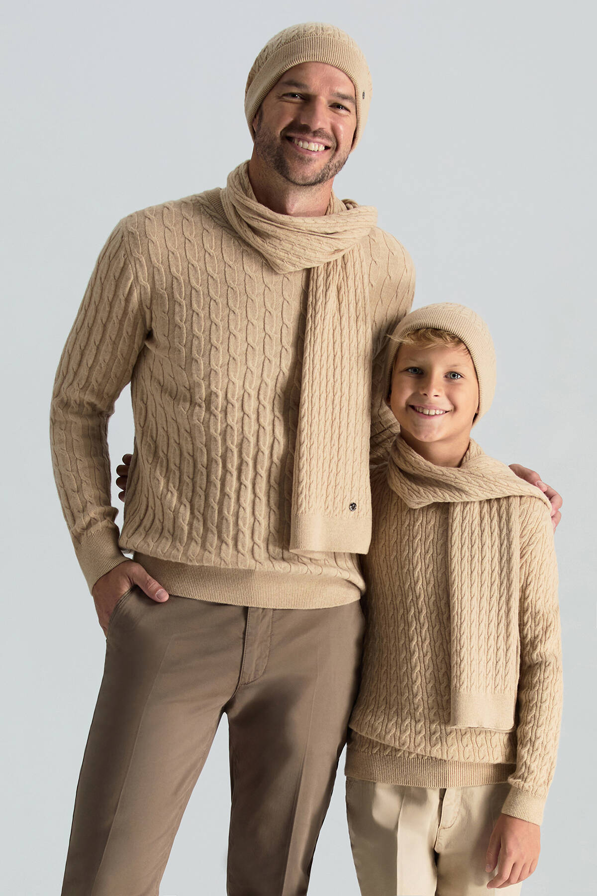 Lambswool Yün Camel Çocuk Bere