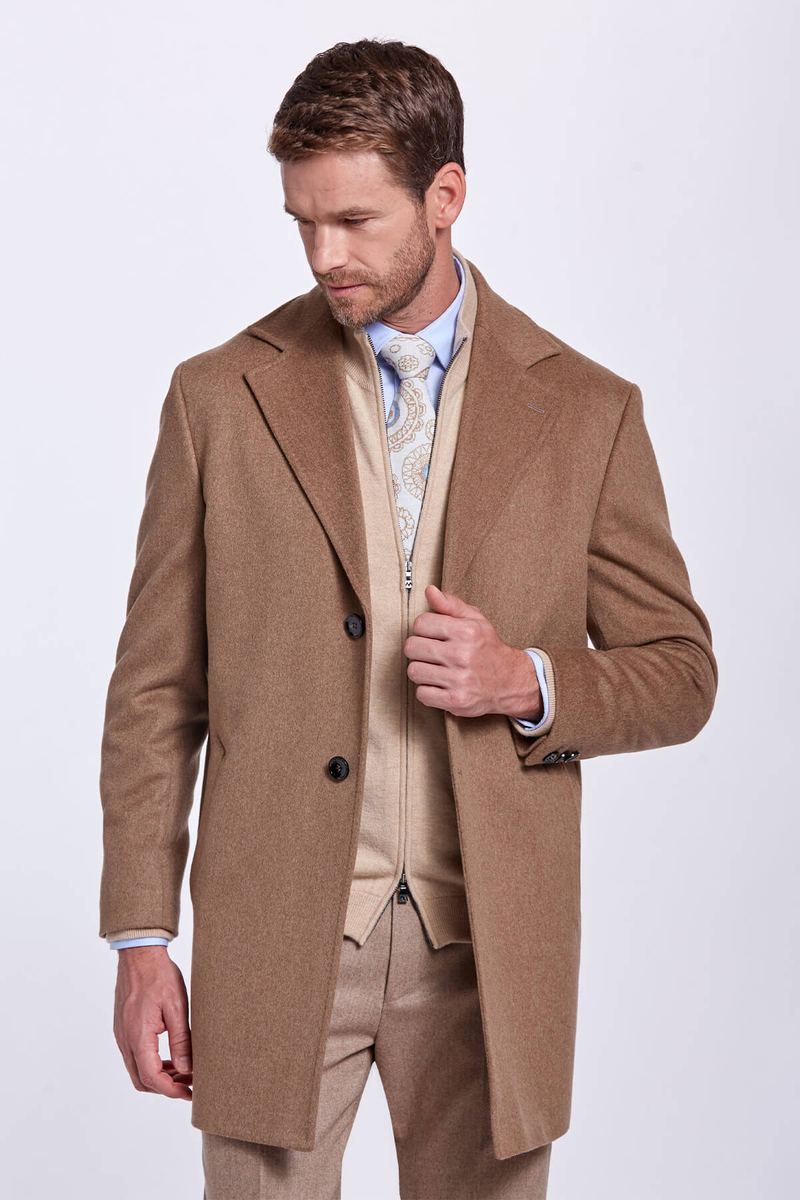 Hemington Lambswool Yün Fermuarlı Camel Hırka. 5