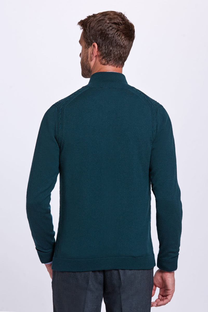 Hemington Lambswool Yün Fermuarlı Yeşil Hırka. 3 Hemington Lambswool Yün Fermuarlı Yeşil Hırka. 3