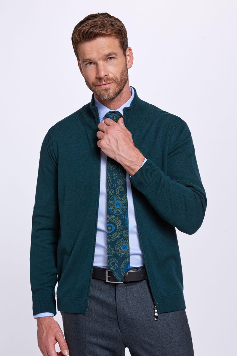 Hemington Lambswool Yün Fermuarlı Yeşil Hırka. 4 Hemington Lambswool Yün Fermuarlı Yeşil Hırka. 4
