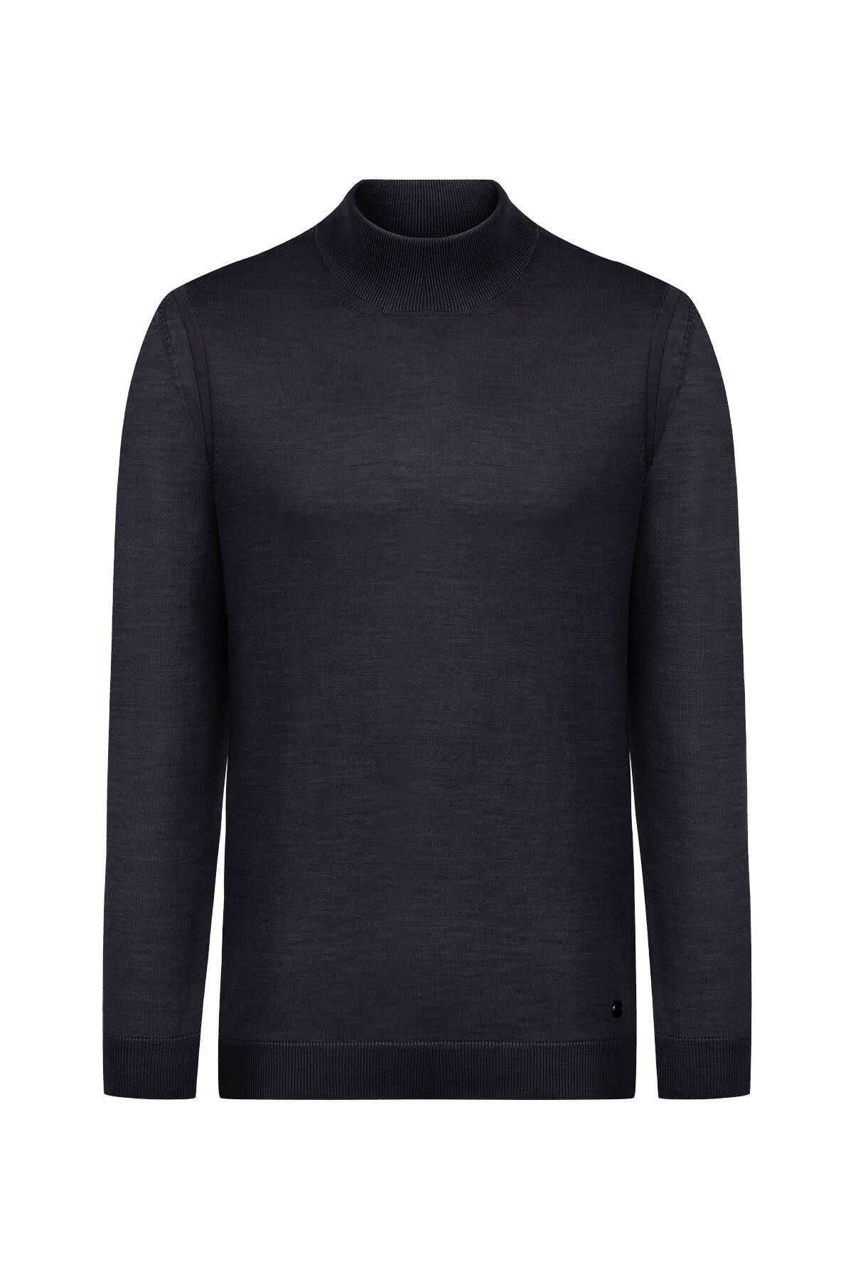Lupetto Yaka Merino Yün Antrasit Triko