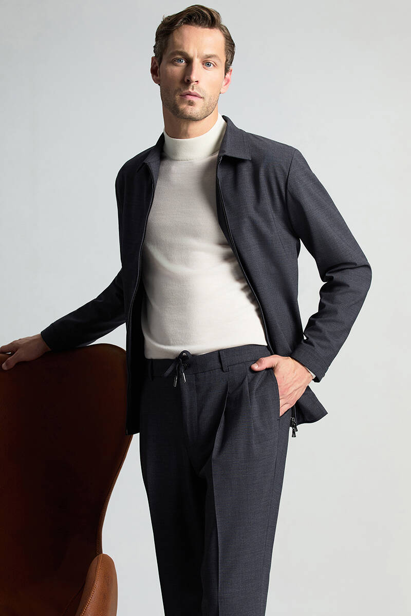 Lupetto Yaka Merino Yün Ekru Triko