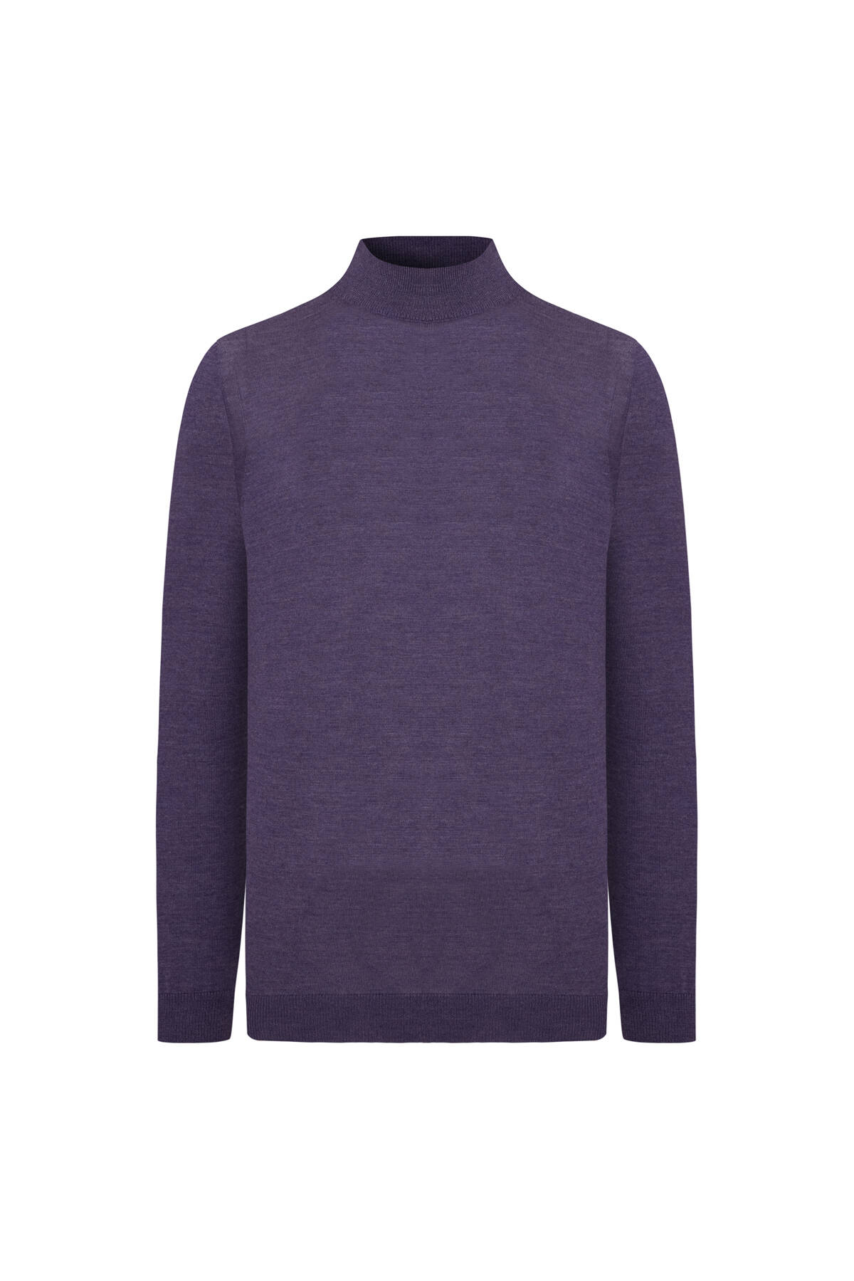 Lupetto Yaka Merino Yün Mor Triko