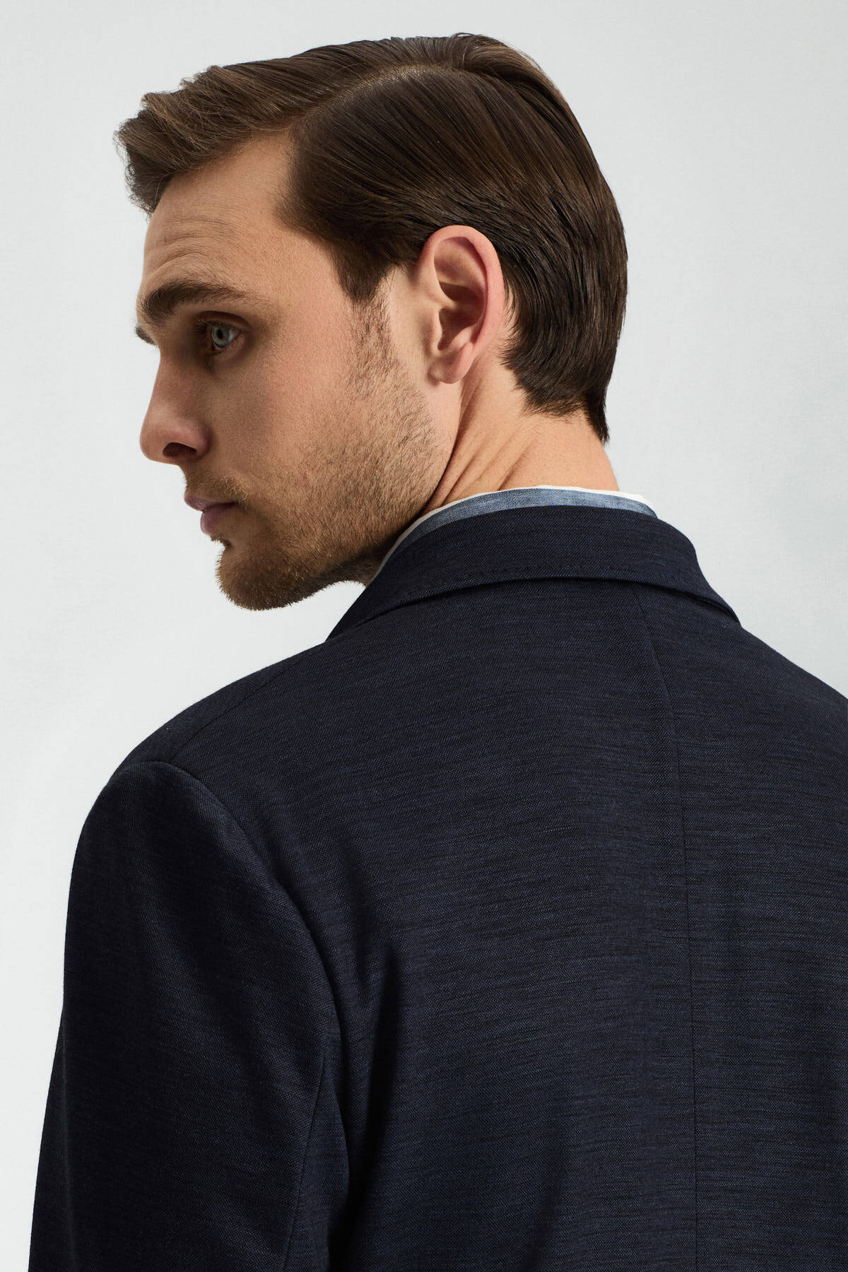 Lyocell Kumaş Lacivert Blazer Ceket