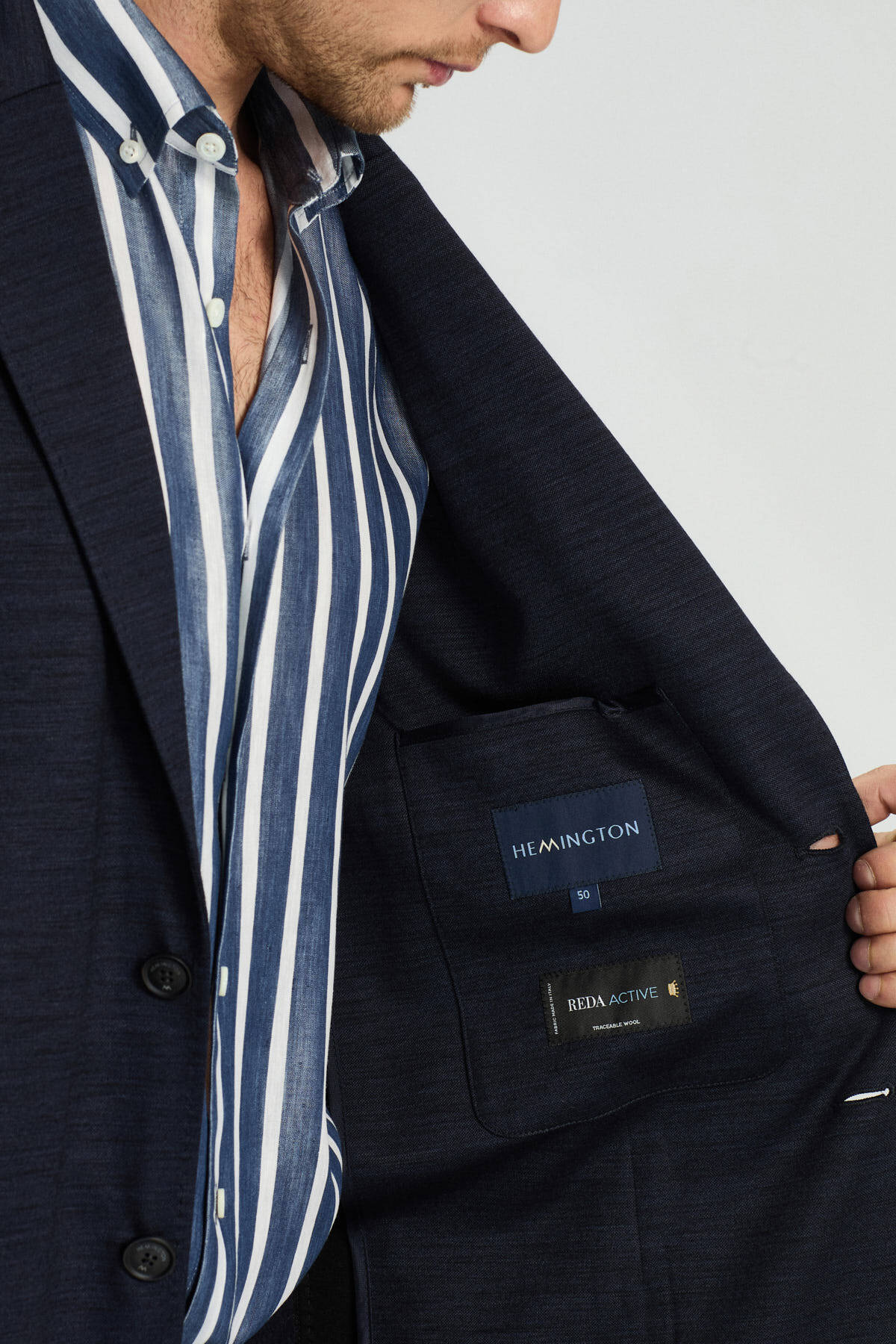 Lyocell Kumaş Lacivert Blazer Ceket
