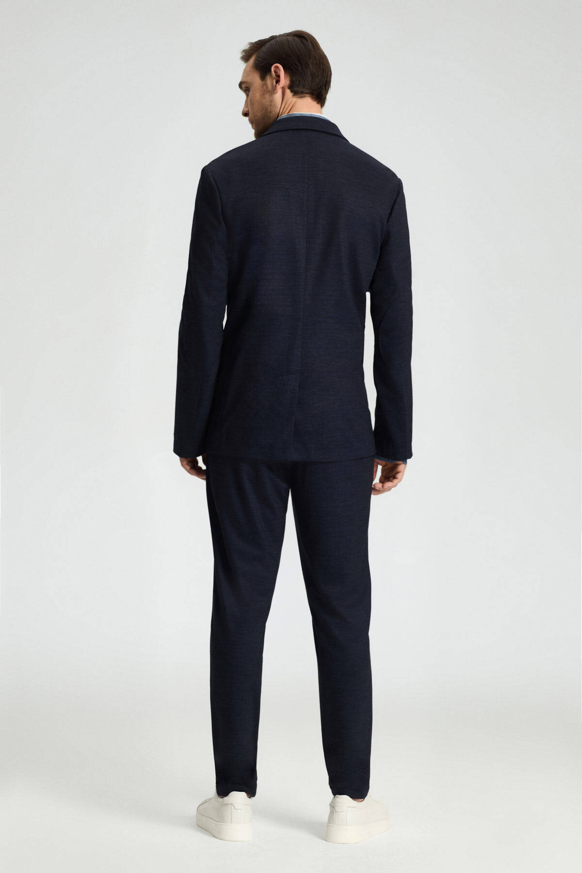 Lyocell Kumaş Lacivert Blazer Ceket
