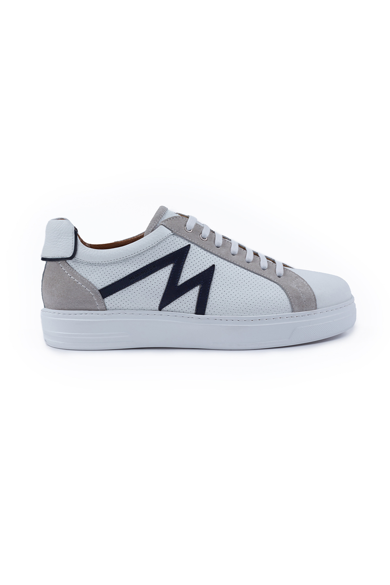 Hemington M Logolu El Yapımı Beyaz Deri Sneaker. 3