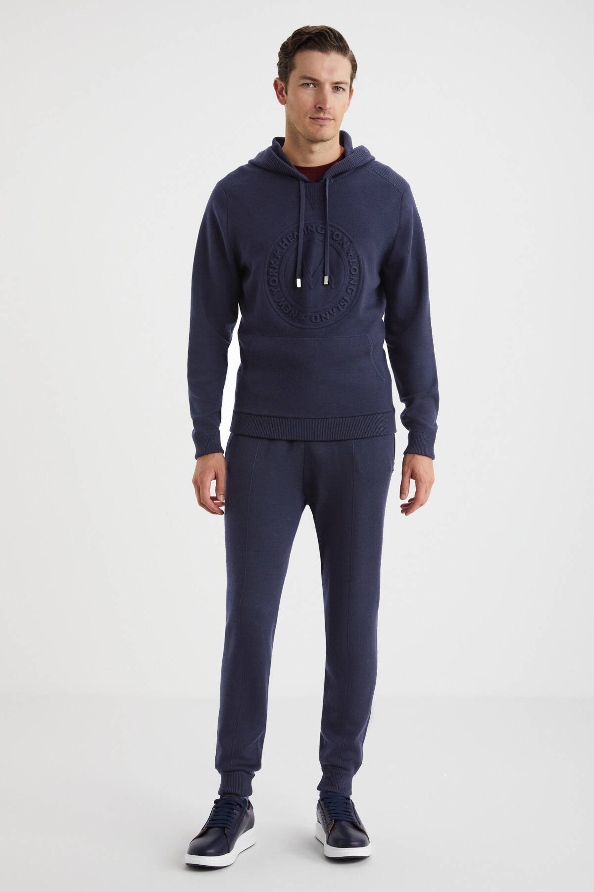M Logolu Kapüşonlu Lacivert Hoody