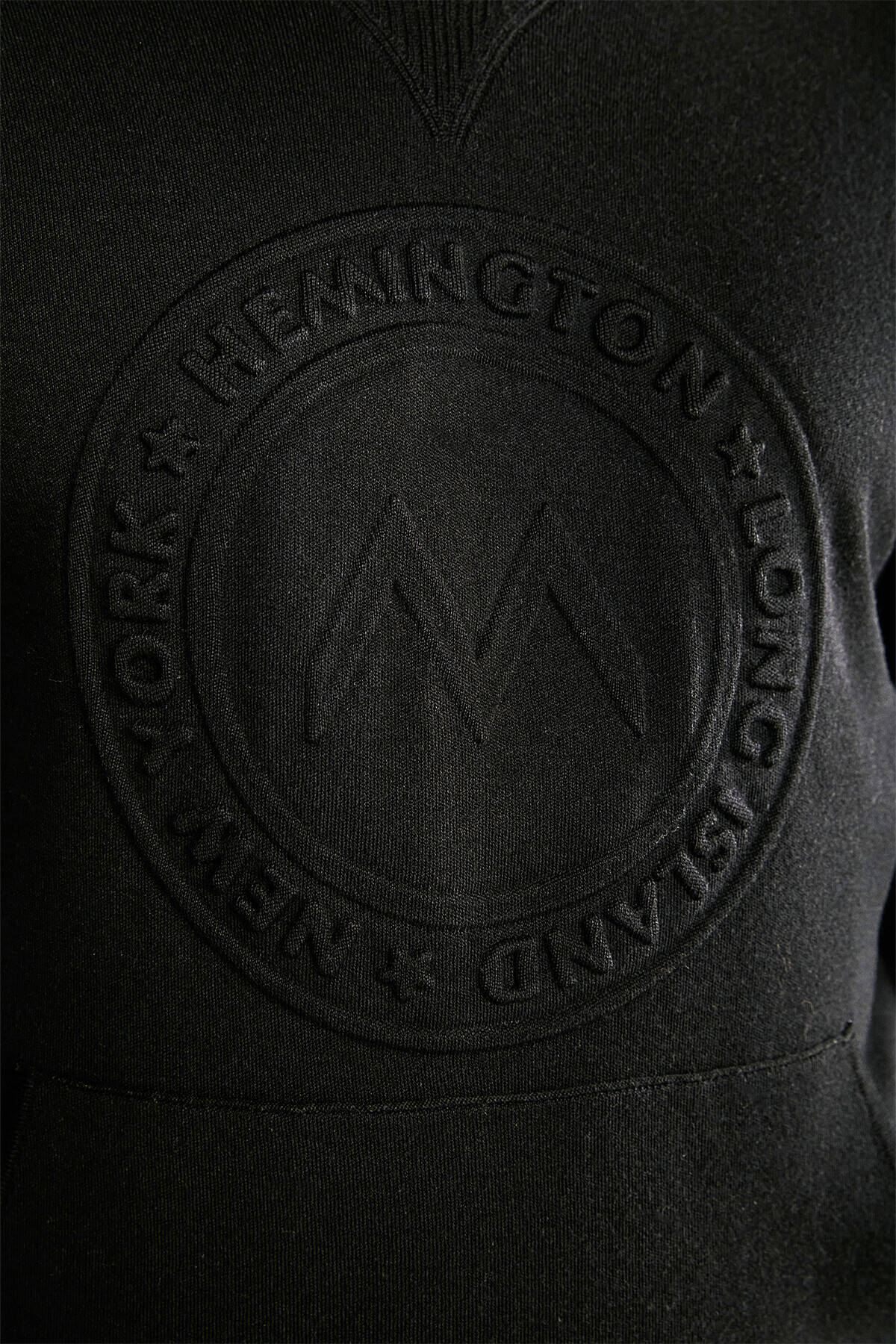 M Logolu Kapüşonlu Siyah Hoody