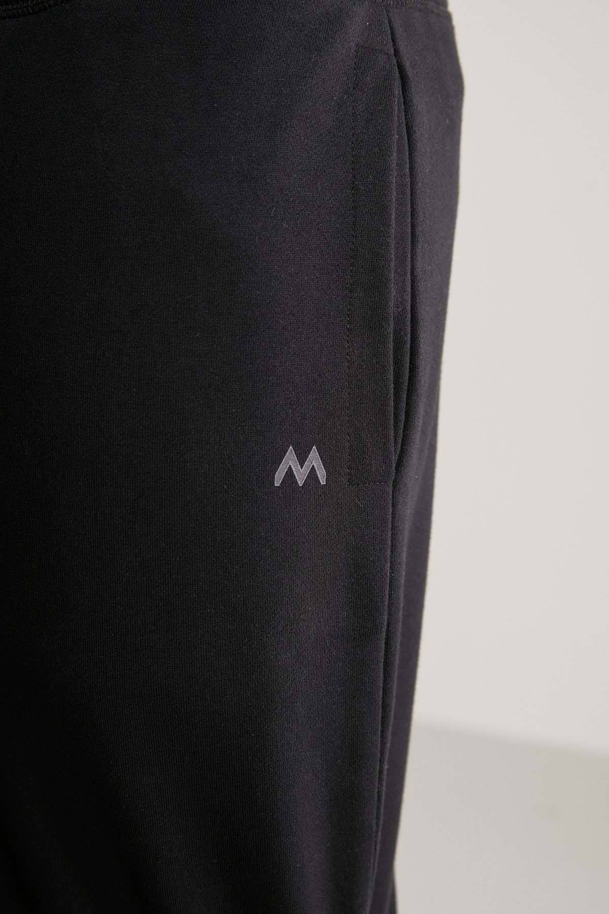 M Logolu Siyah Jogger Pantolon