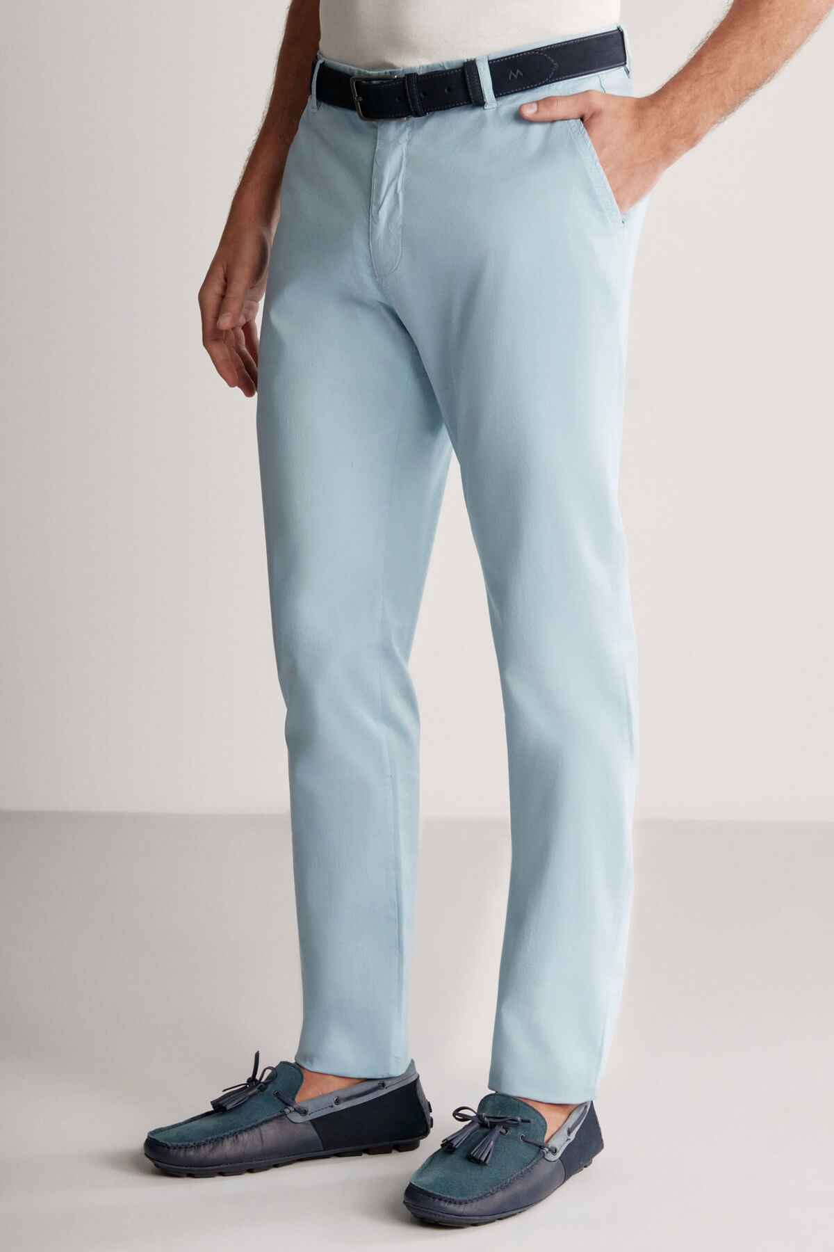 Mavi Yazlık Chino Pantolon