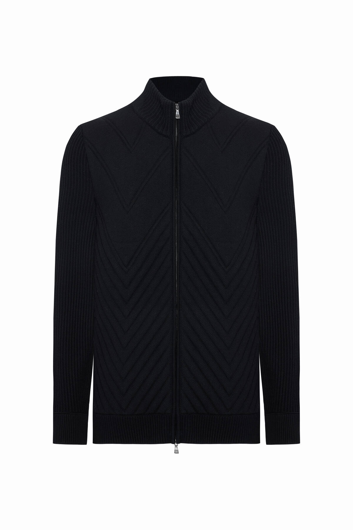 Merino Yün Activewear Siyah Triko Ceket