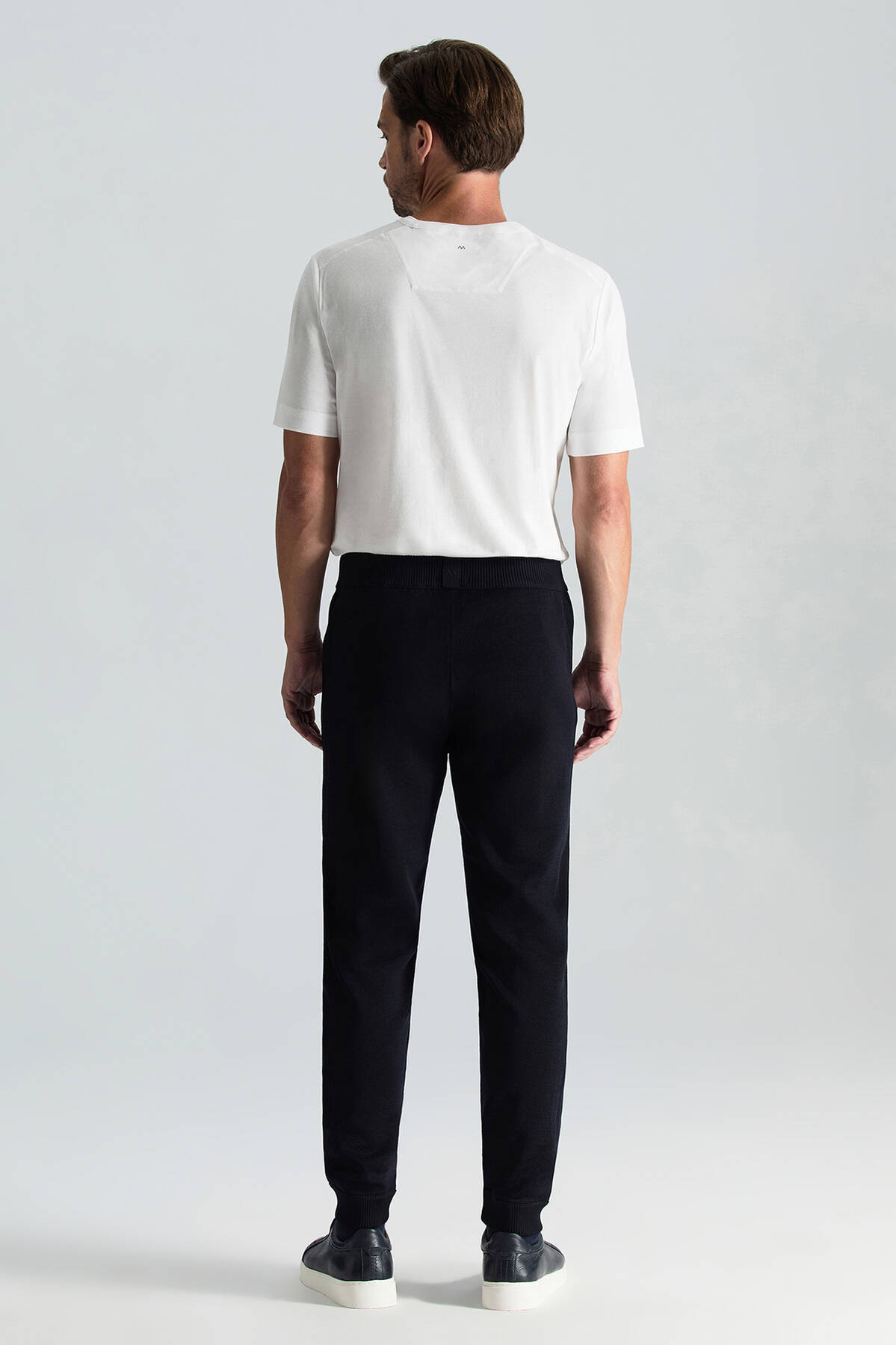 Merino Yün Lacivert Triko Pantolon