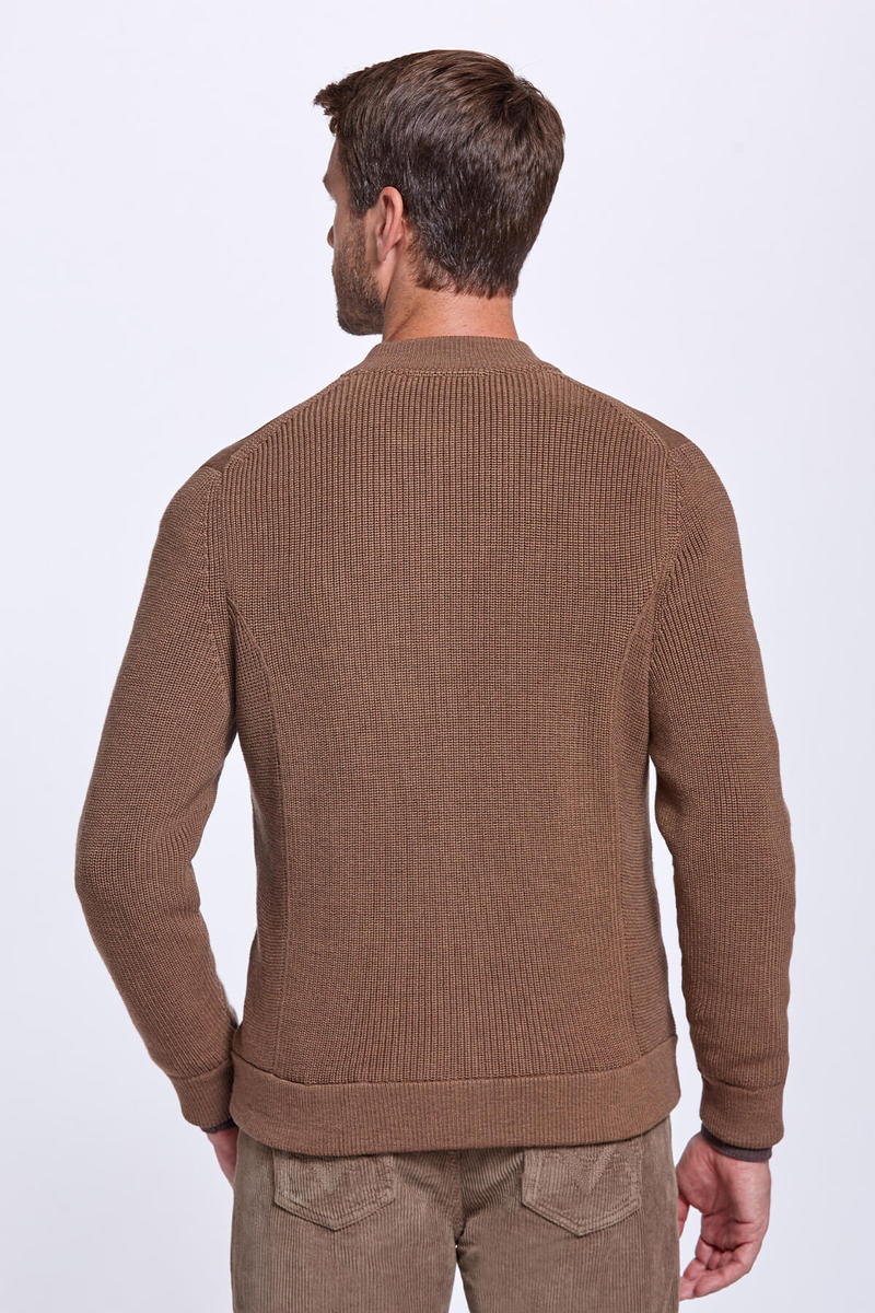Hemington Merino Yün Tütün Rengi Bomber Ceket. 4 Hemington Merino Yün Tütün Rengi Bomber Ceket. 4
