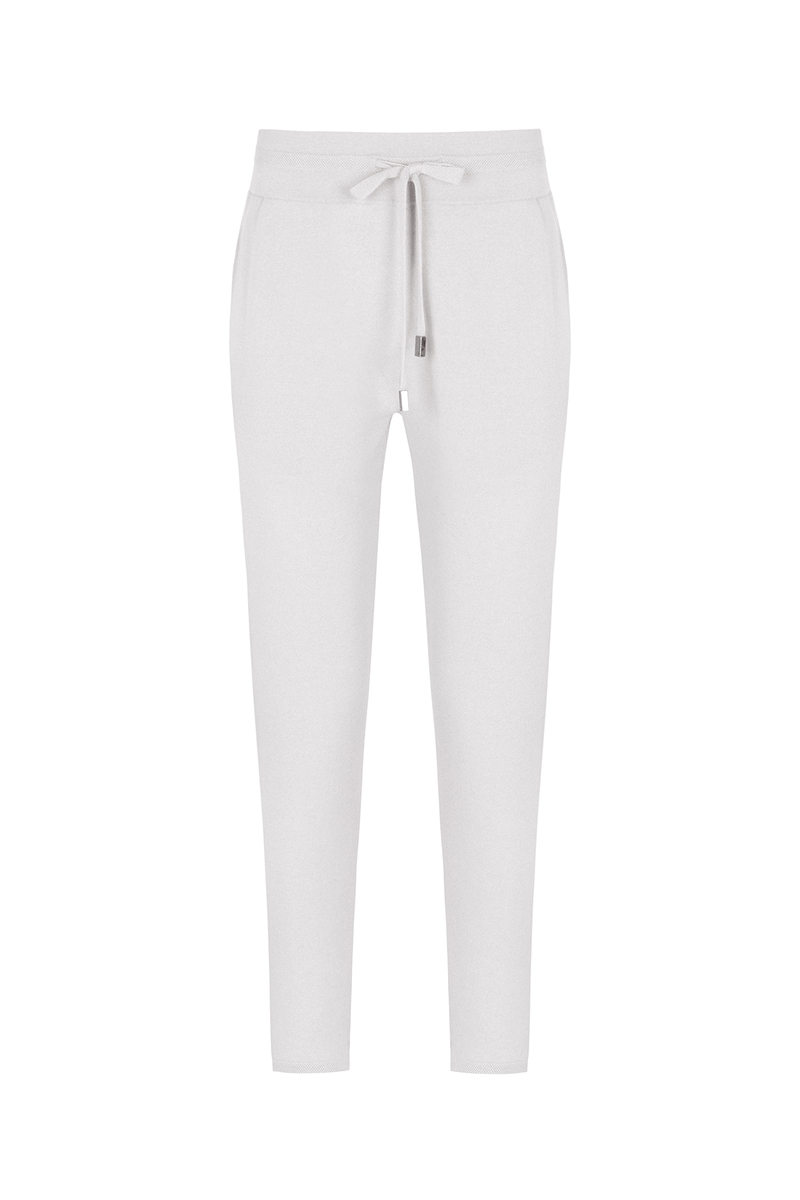 Hemington Nakış Logolu Bağcıklı Kırık Beyaz Triko Pantolon. 4
