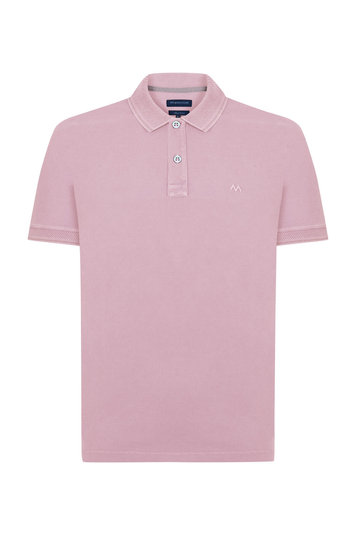 Vintage Görünümlü Pembe Polo Yaka T-Shirt