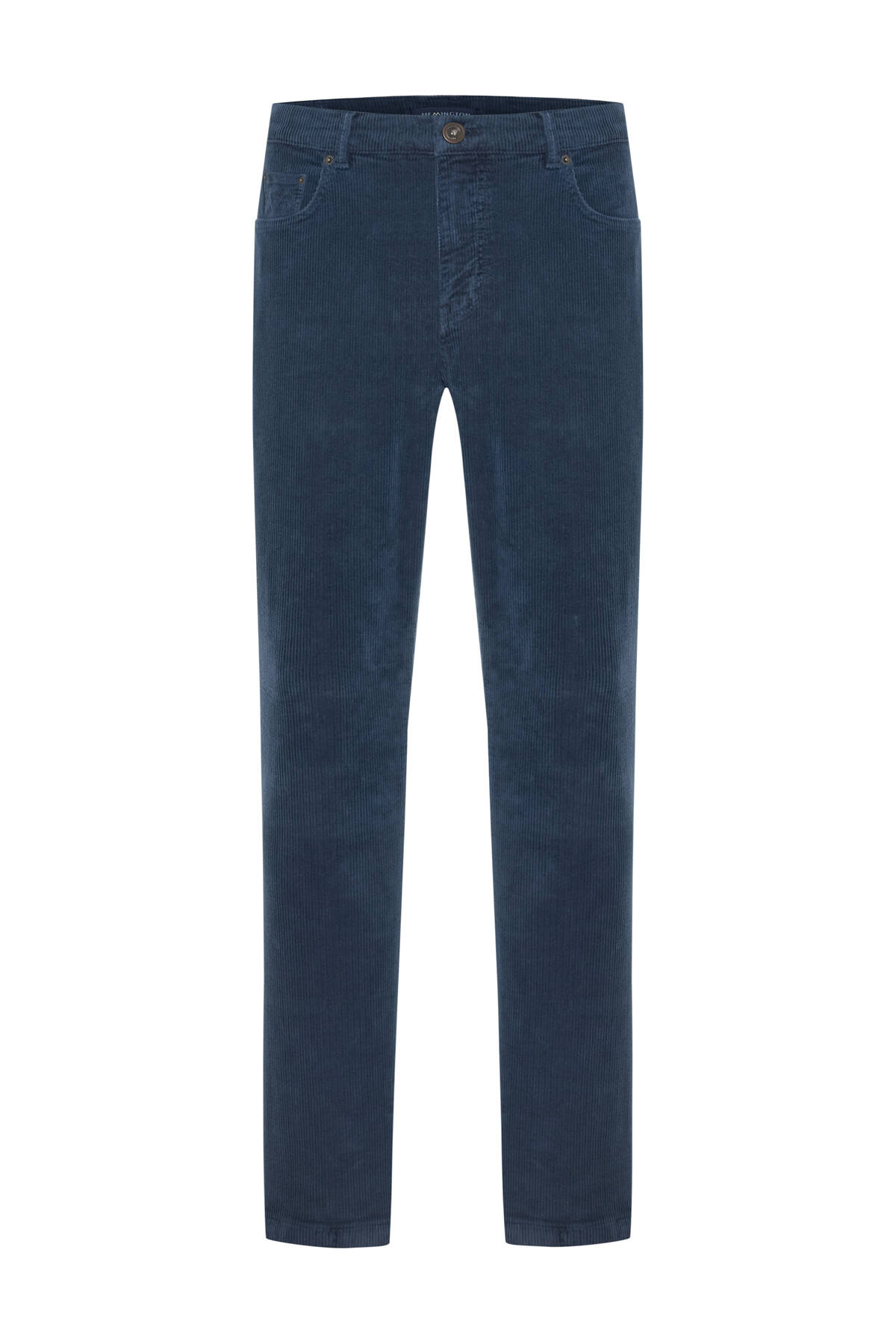 Pamuk Karışım 5 Cep Lacivert Kadife Pantolon