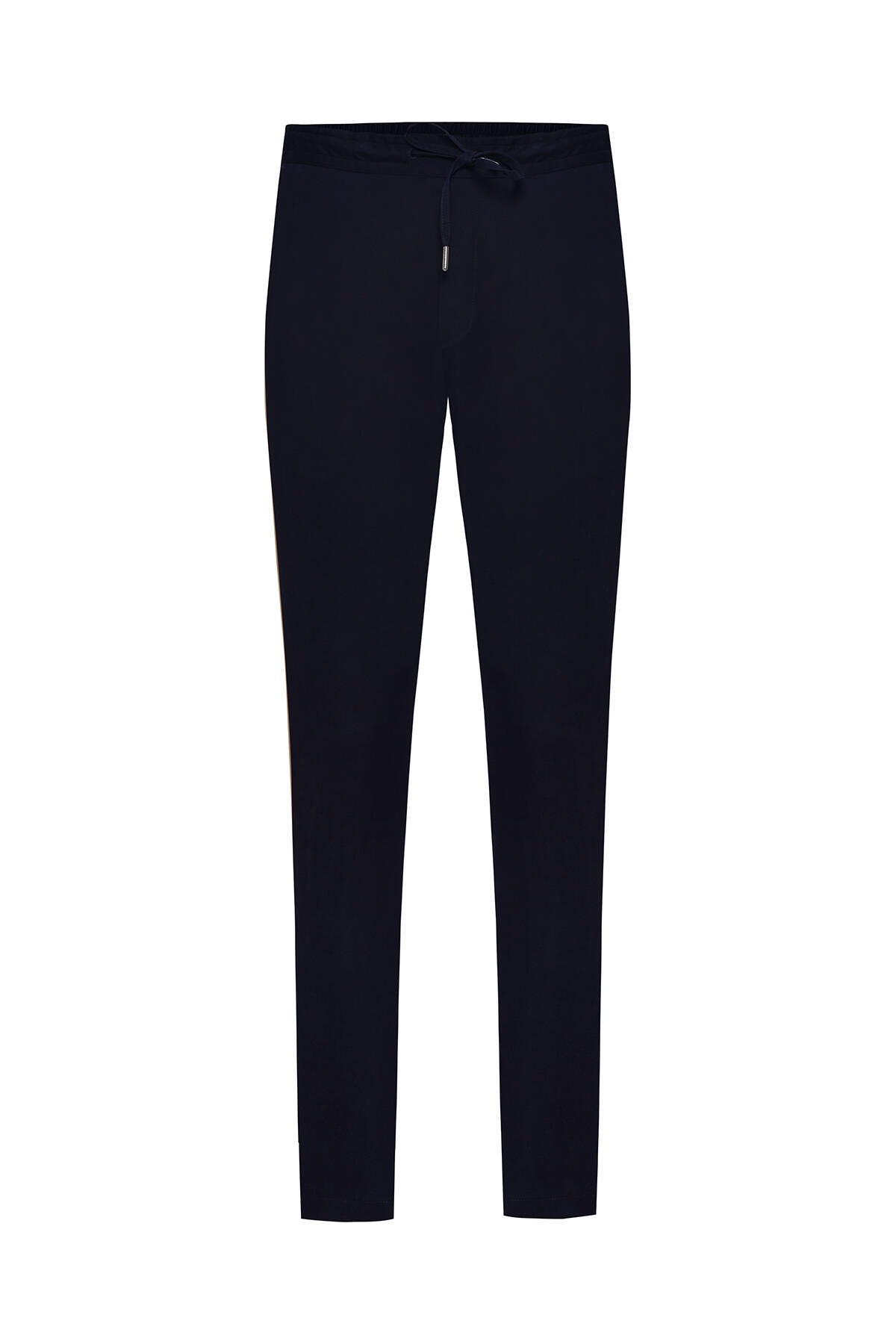 Pamuk Karışım Relax Fit Jogger Lacivert Chino Pantolon