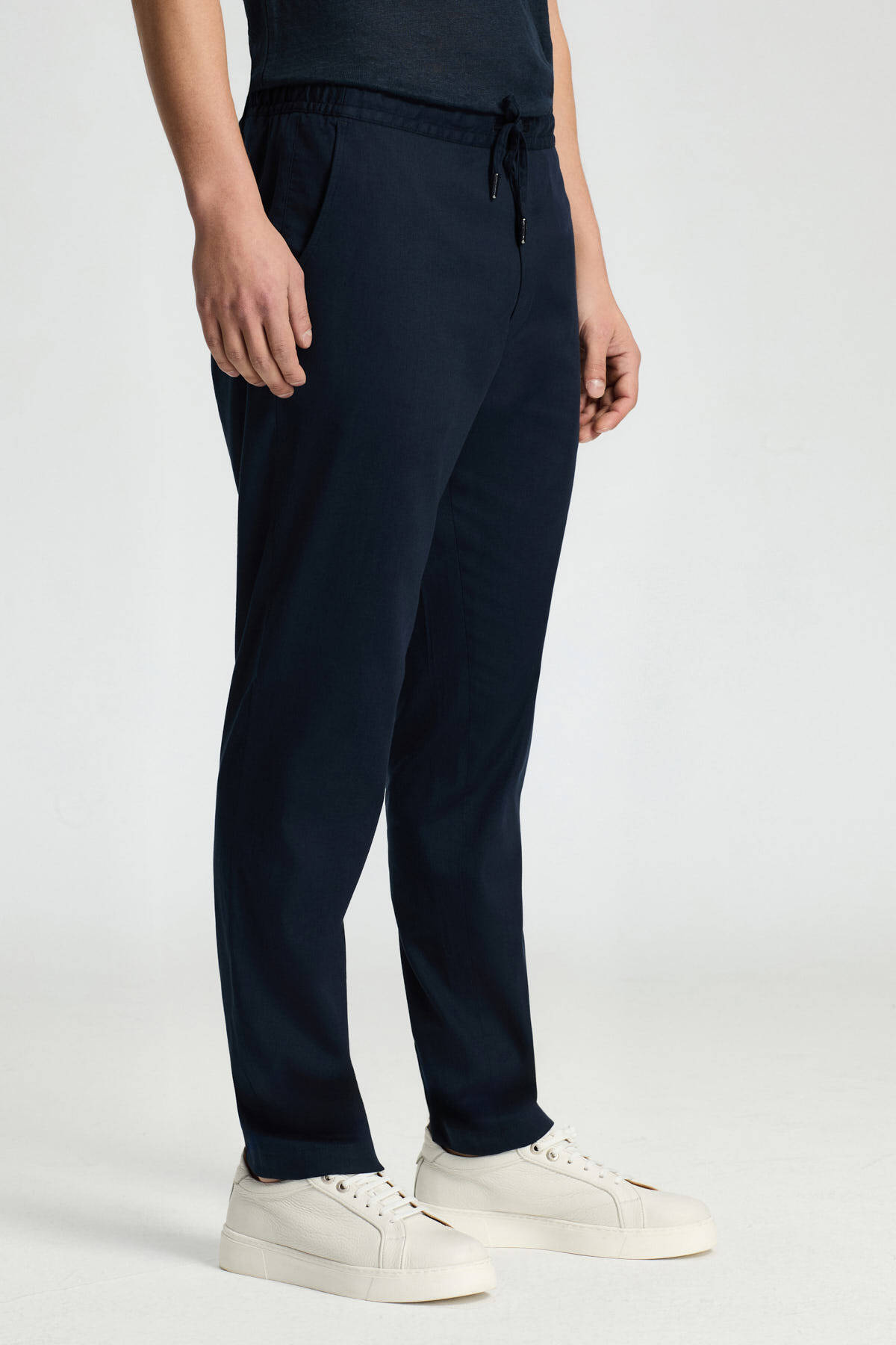 Pamuk Karışım Lacivert Relax Fit Jogger Pantolon