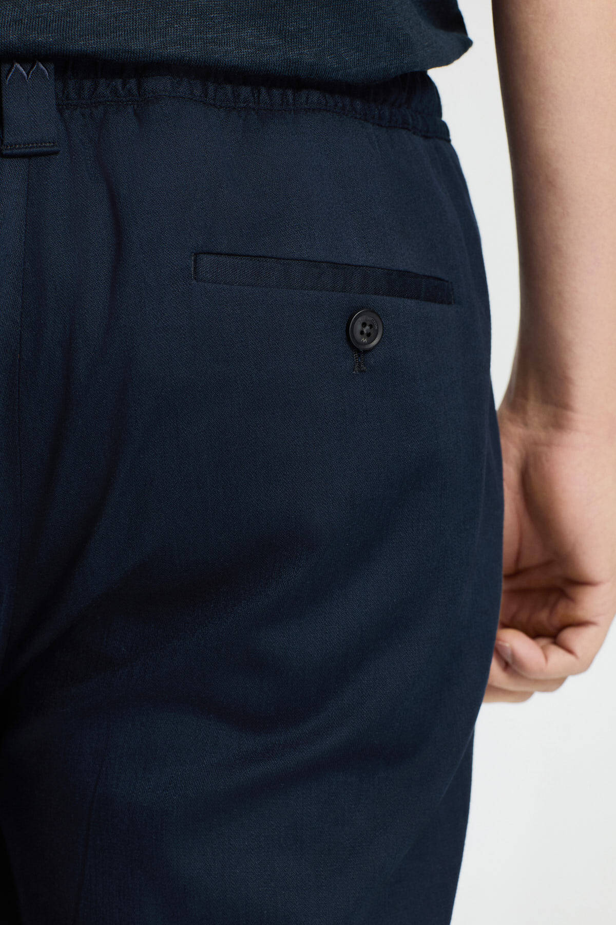 Pamuk Karışım Lacivert Relax Fit Jogger Pantolon