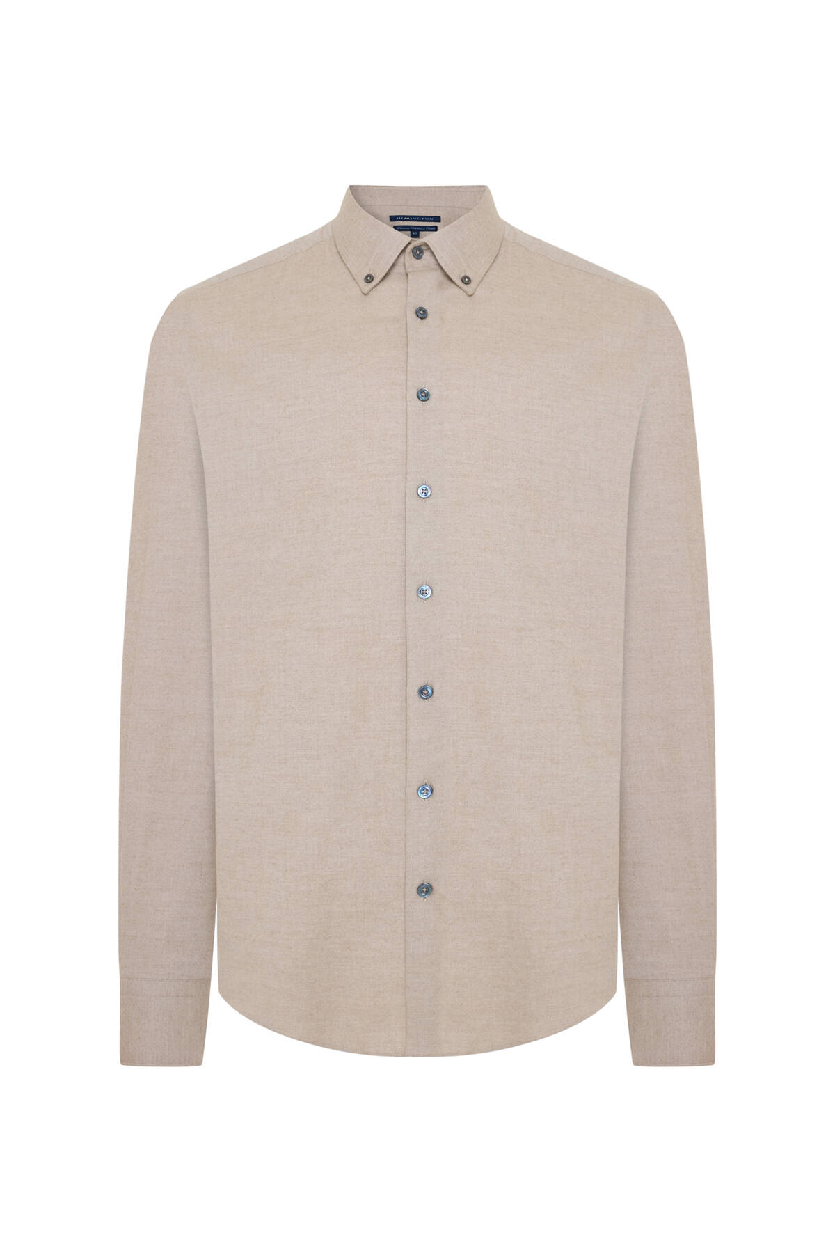 Pamuk Kaşmir Karışım Camel Gömlek