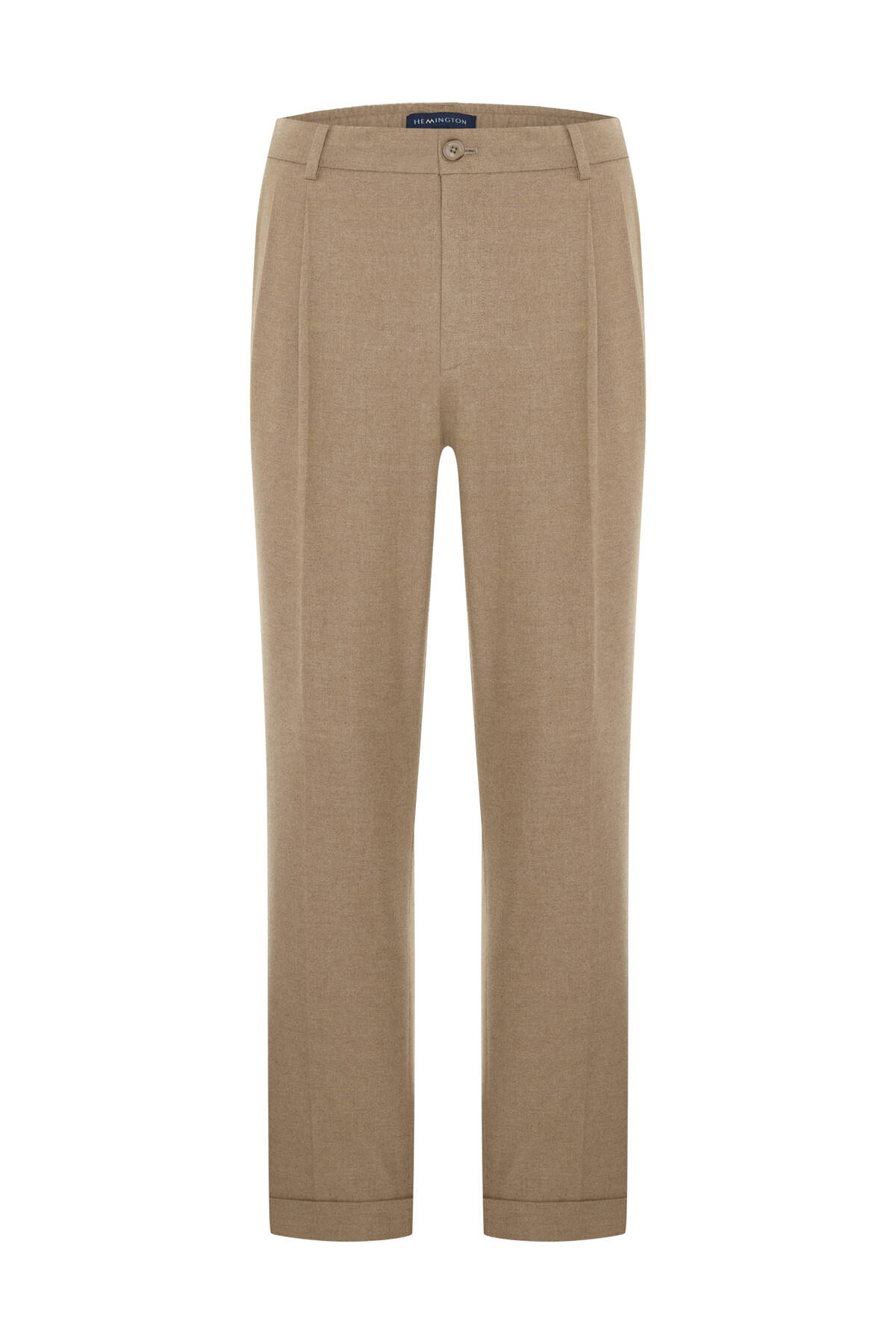 Pamuk Kaşmir Karışım Camel Relax Chino Pantolon