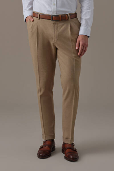 Pamuk Kaşmir Karışım Camel Chino Pantolon - Hemington