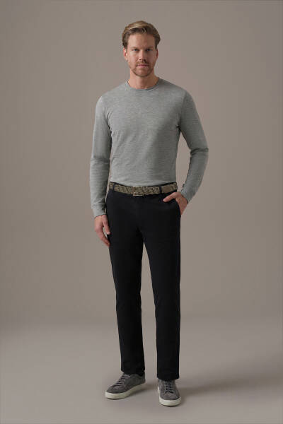 Pamuk Modal Siyah Chino Pantolon - Hemington