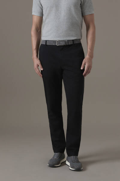 Pamuk Modal Siyah Chino Pantolon - Hemington