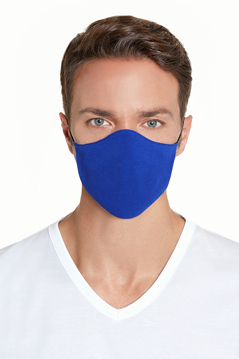 Hemington Pamuk Yıkanabilir Mavi Triko Maske. 2