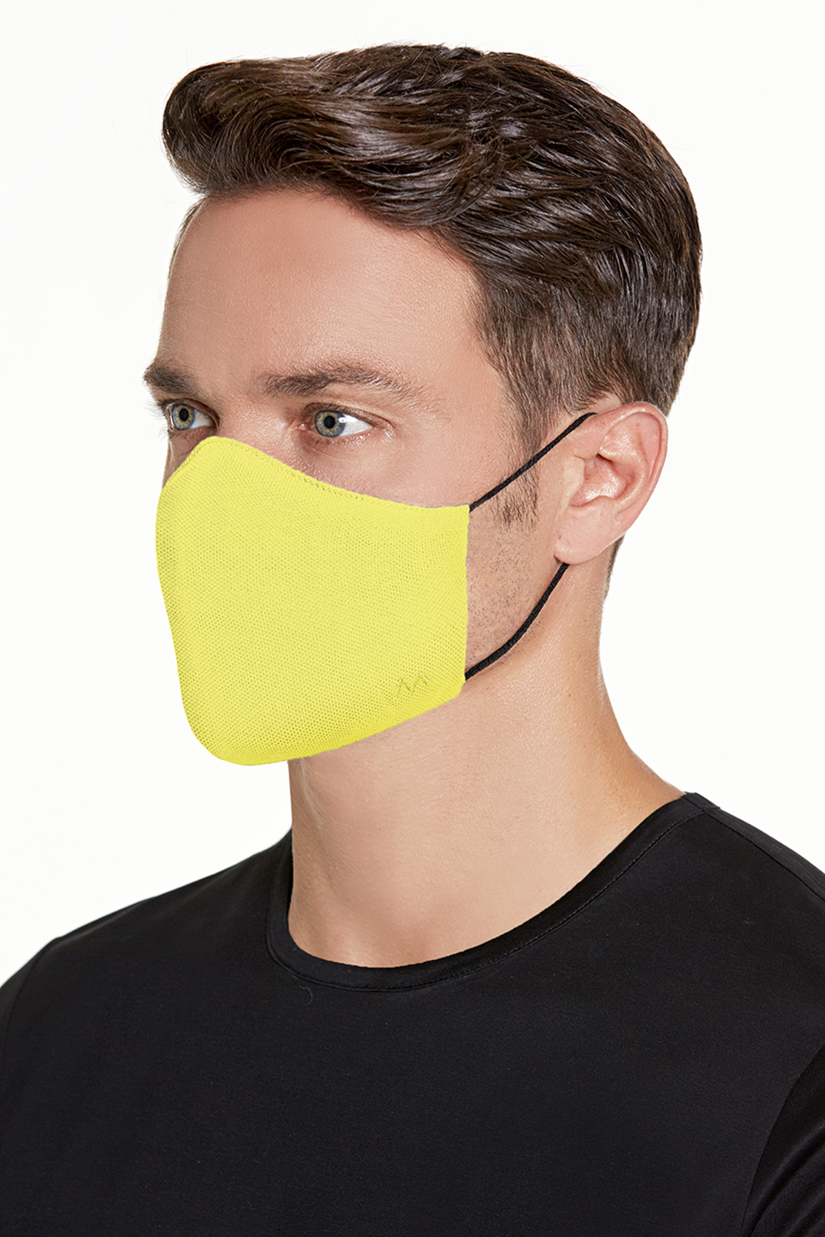 Pamuk Yıkanabilir Sarı Triko Maske