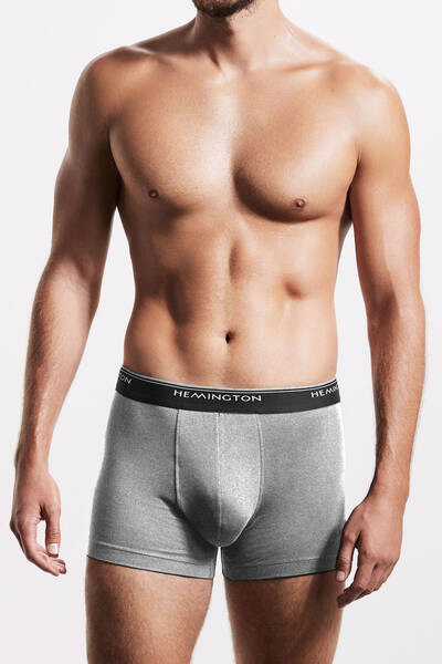 Pamuklu Gri Boxer - Hemington