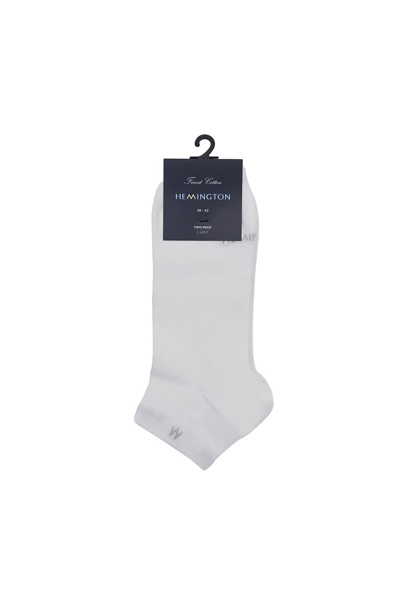 Hemington Pamuklu Kırık Beyaz İkili Sneaker Çorap Seti. 3
