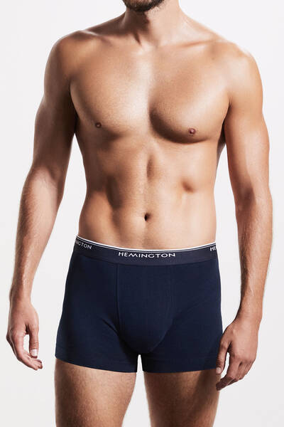 Pamuklu Lacivert Boxer - Hemington