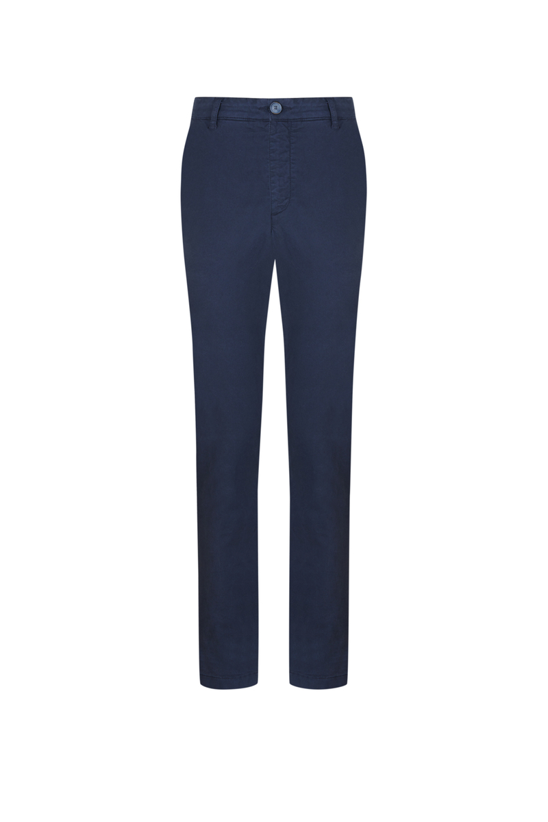 Hemington Pamuklu Lacivert Regular Fit Chino Pantolon. 8