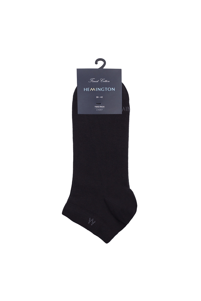 Hemington Pamuklu Siyah İkili Sneaker Çorap Seti. 3
