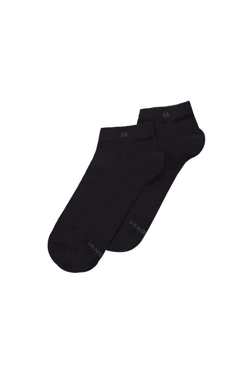Hemington Pamuklu Siyah İkili Sneaker Çorap Seti. 1