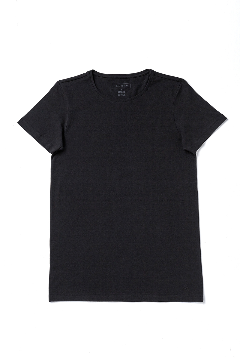 Hemington Pamuklu Siyah İç Giyim T-Shirt. 2