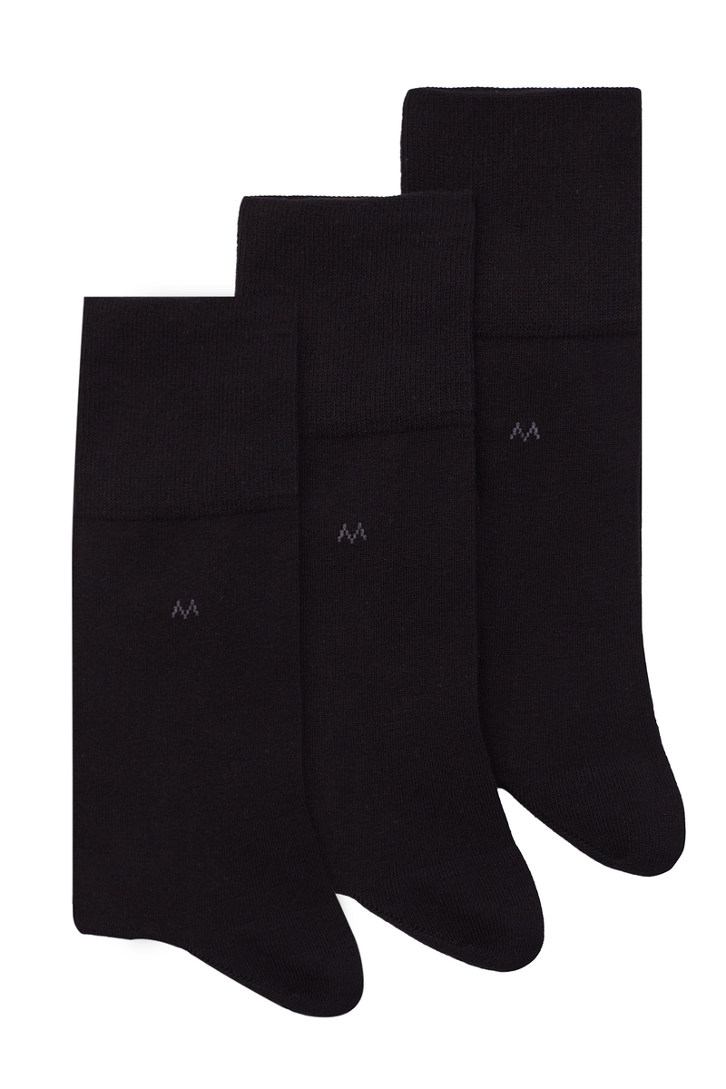Hemington Pamuklu Siyah Üçlü Çorap Seti. 1